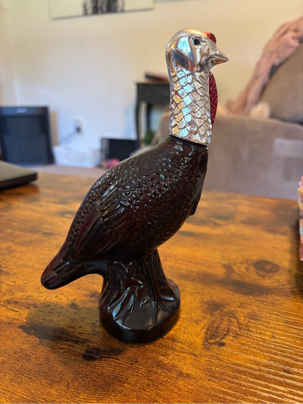 Vintage Avon Wild Turkey Wild Country After Shave Decanter 6 oz Glass Bottle